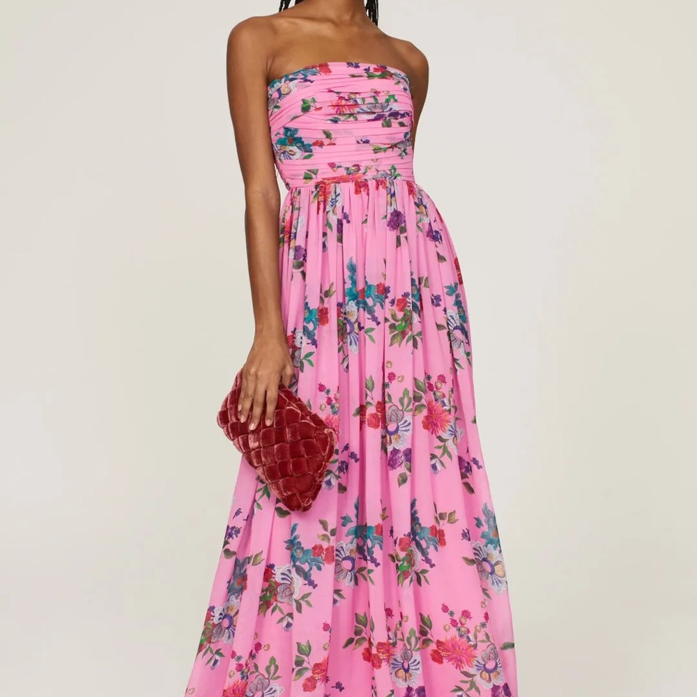 Sau lee pink Camille strapless gown